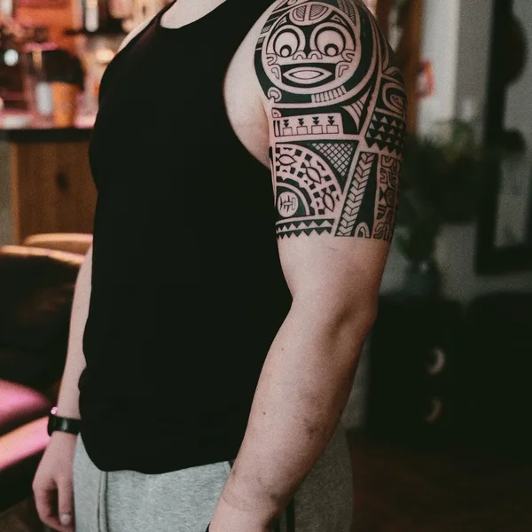 Polynesian tattoo by максим кокин in Saint Petersburg