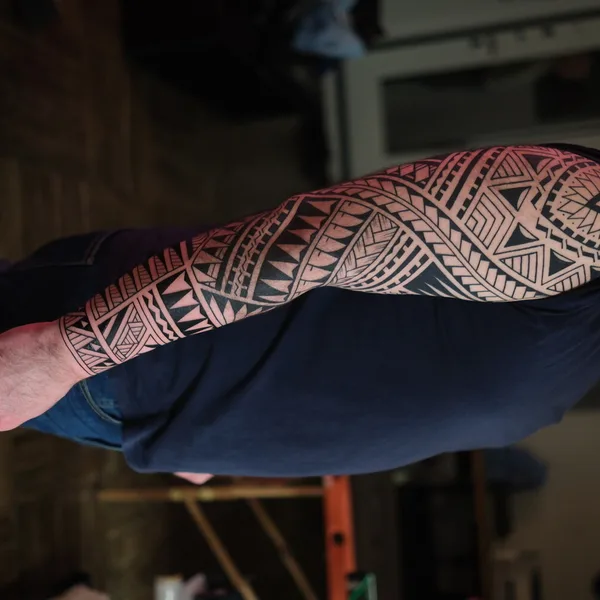 Polynesian tattoo by максим кокин in Saint Petersburg