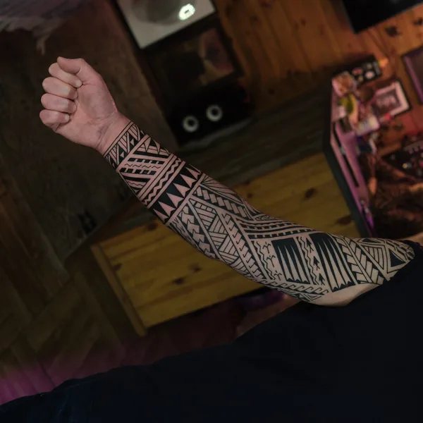 Polynesian tattoo by максим кокин in Saint Petersburg
