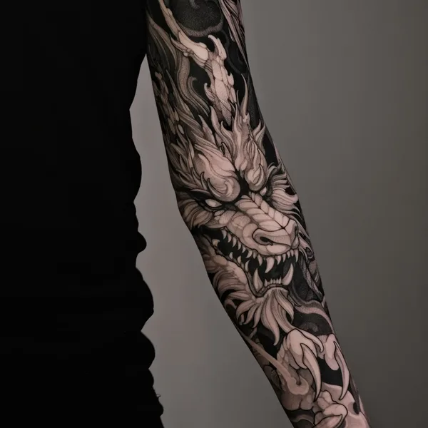 Graphic tattoo by Полина Кислицына in Moscow