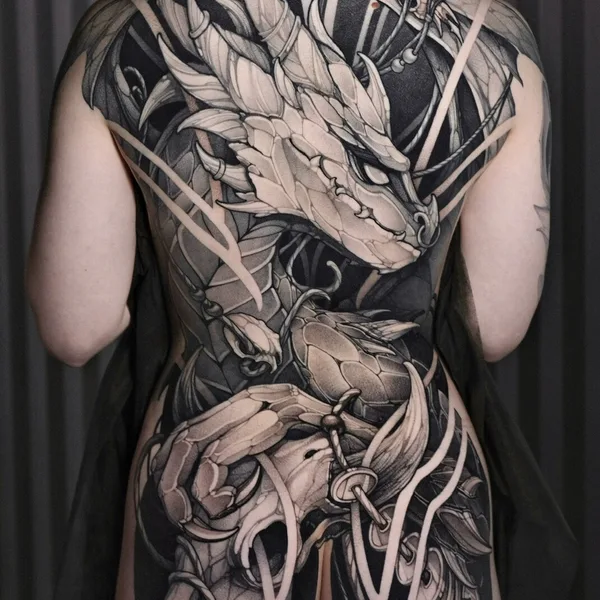 Graphic tattoo by Полина Кислицына in Moscow