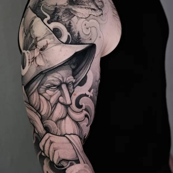 Graphic tattoo by Полина Кислицына in Moscow
