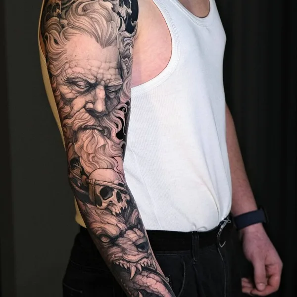 Graphic tattoo by Полина Кислицына in Moscow