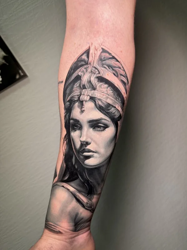 black and grey realism tattoo on forearm #98980 | Tattoo Artist Сергей Менщиков 