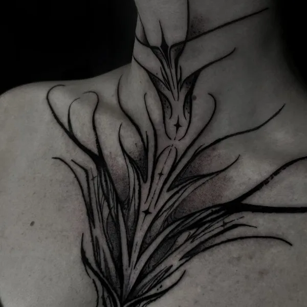 Abstract tattoo by VIkykomori in Tbilisi