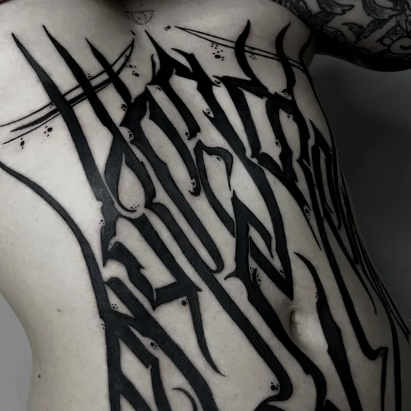 Abstract tattoo by VIkykomori in Tbilisi