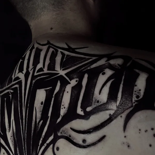 Abstract tattoo by VIkykomori in Tbilisi