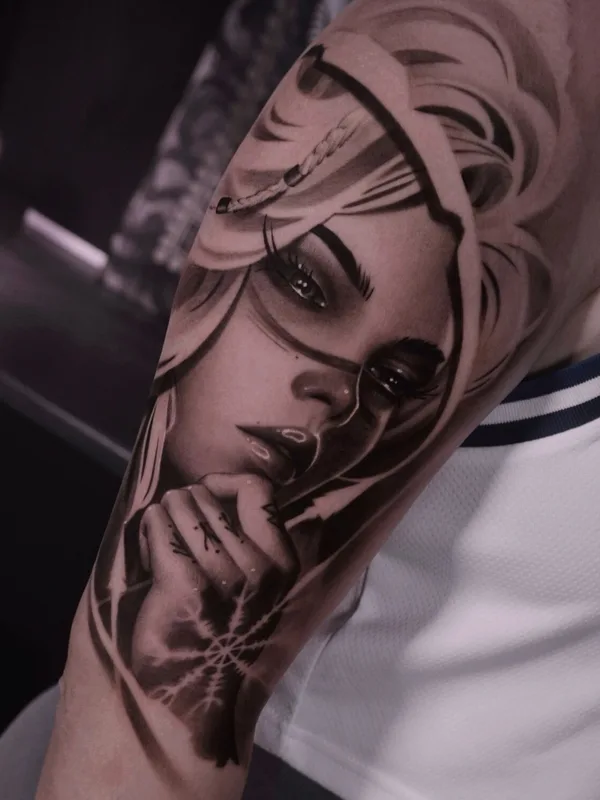black and grey realism Tatuaggio su upper arm #93724 | Tatuatore Станислав Абдюшев 