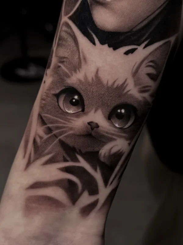 black and grey realism Tatuaggio su forearm #93725 | Tatuatore Станислав Абдюшев 
