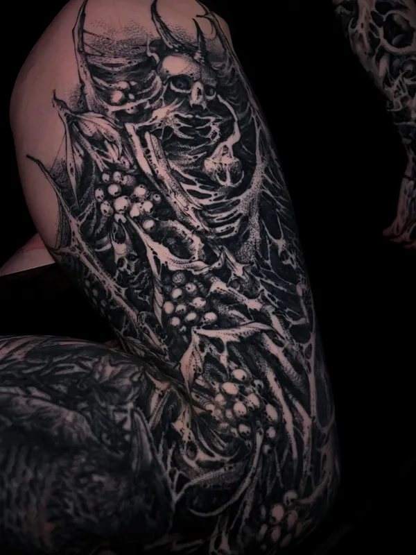 black blackwork татуировка на bicep #95912 | Тату мастер ГЛЕБ ФИЛЬШИН