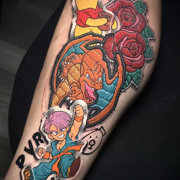 patch tattoo by Caio Bottura