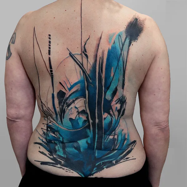 Abstract tattoo by EFTHIMIS in Athina