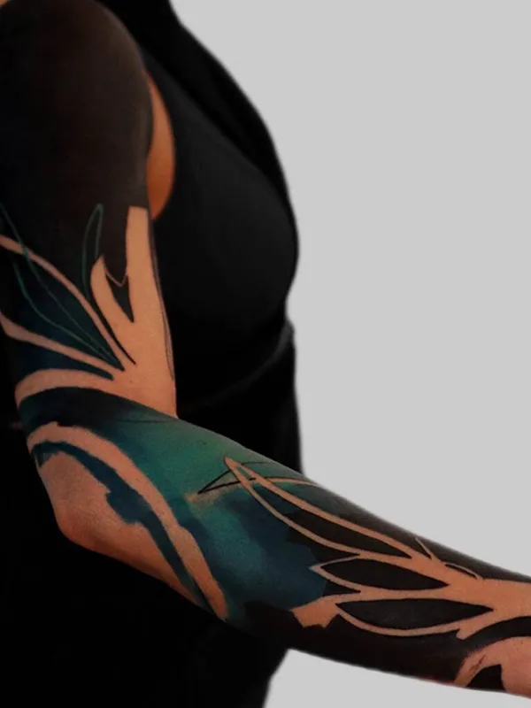 color blackout 타투 부위 full sleeve #97977 | 타투이스트 EFTHIMIS