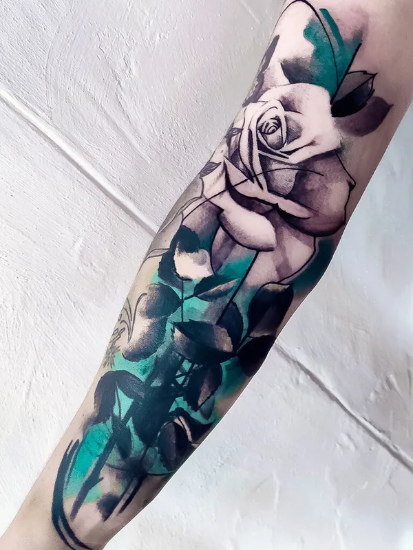 color watercolor 타투 부위 forearm #97983 | 타투이스트 EFTHIMIS