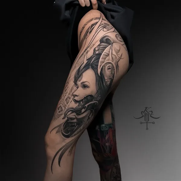 whipshading tattoo by Рома Кумаро  in Ростов-на-Дону