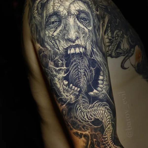 Хоррор tattoo by Сергей Батов in Москва