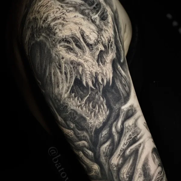 Хоррор tattoo by Сергей Батов in Москва