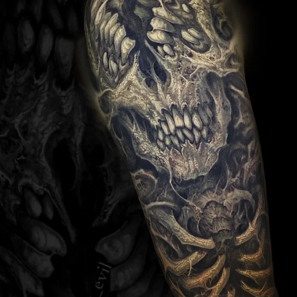 Хоррор tattoo by Сергей Батов in Москва