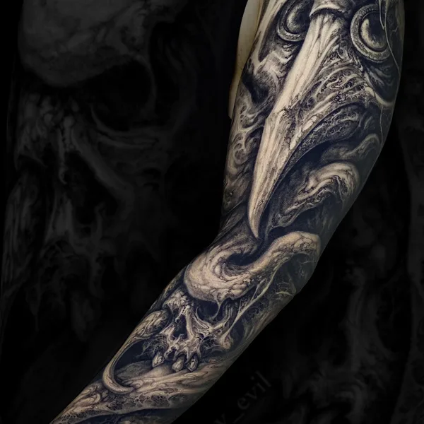 Хоррор tattoo by Сергей Батов in Москва