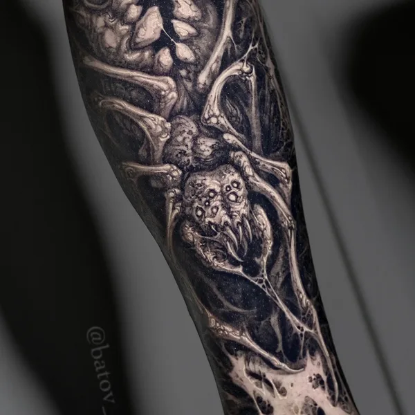 Хоррор tattoo by Сергей Батов in Москва