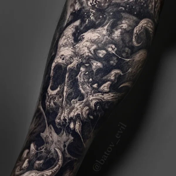 Хоррор tattoo by Сергей Батов in Москва