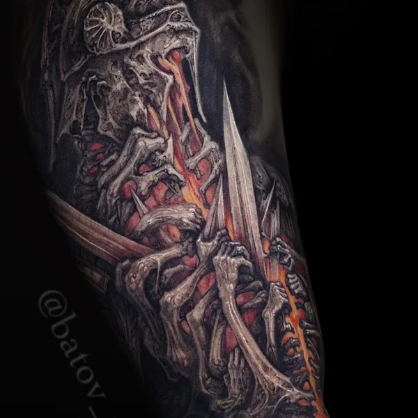 Хоррор tattoo by Сергей Батов in Москва