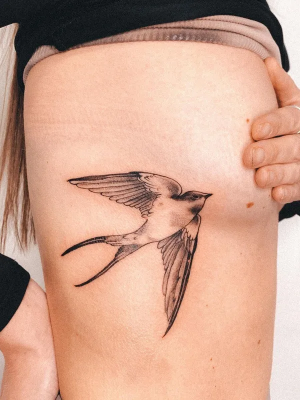 female color graphic tattoo on stomach #95404 | Tattoo Artist Tatyana Boyko