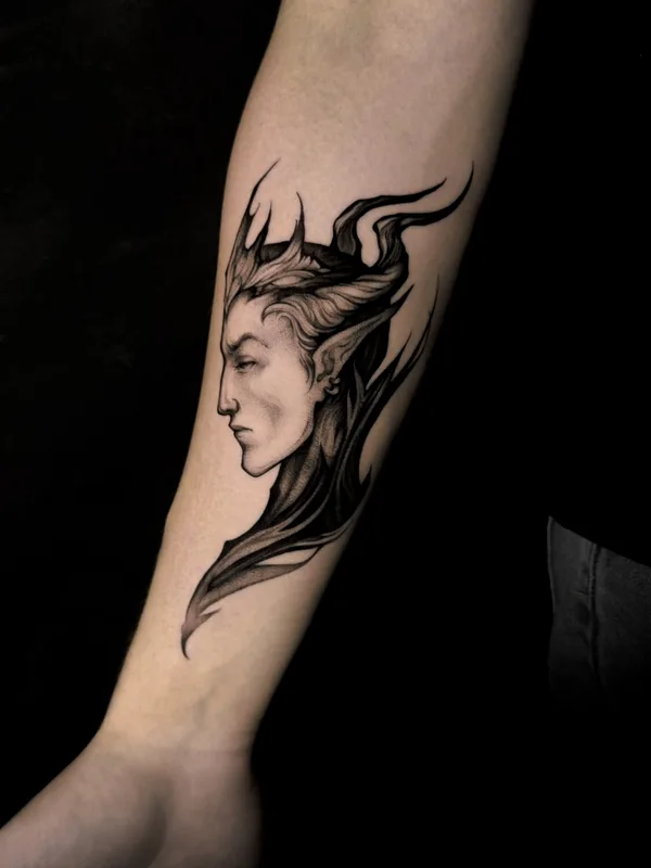 black and grey black and grey татуировка на forearm #91607 | Тату мастер Мария / serene.sirin 