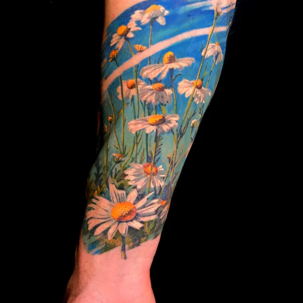 Illustrative tattoo by Kirill Putiatin in Saint Petersburg