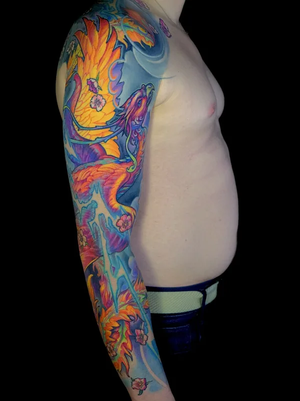 male color japanese tattoo on full sleeve #97062 | Tattoo Artist Kirill Putiatin 