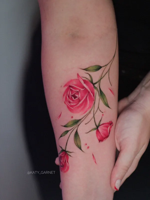 Watercolor tattoo by Екатерина Гарнет / Katy Garnet in Saint Petersburg