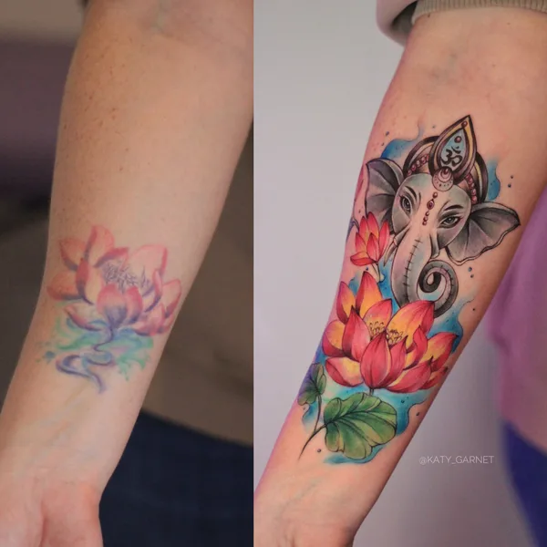 Watercolor tattoo by Екатерина Гарнет / Katy Garnet in Saint Petersburg