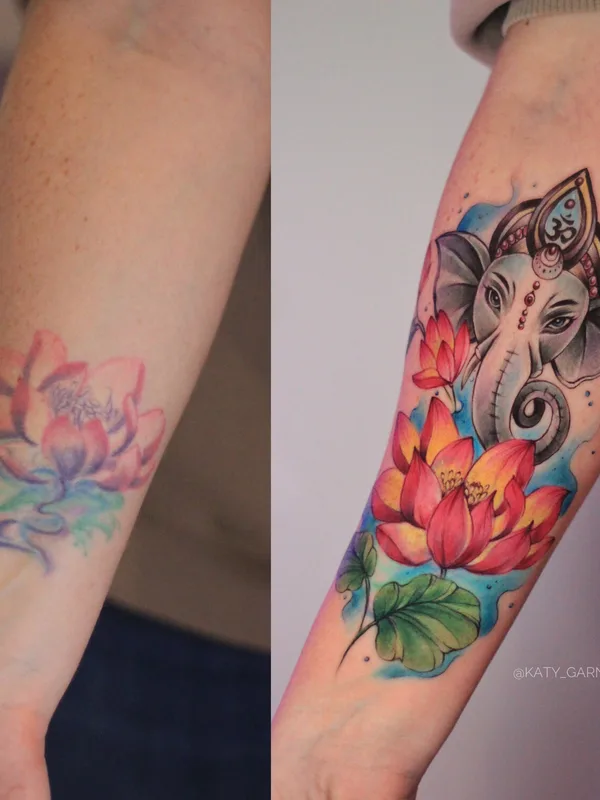 Watercolor tattoo by Екатерина Гарнет / Katy Garnet in Saint Petersburg