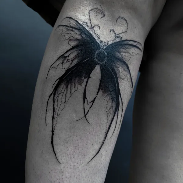Graphic tattoo by Polina Inquizitsiya in Moscow