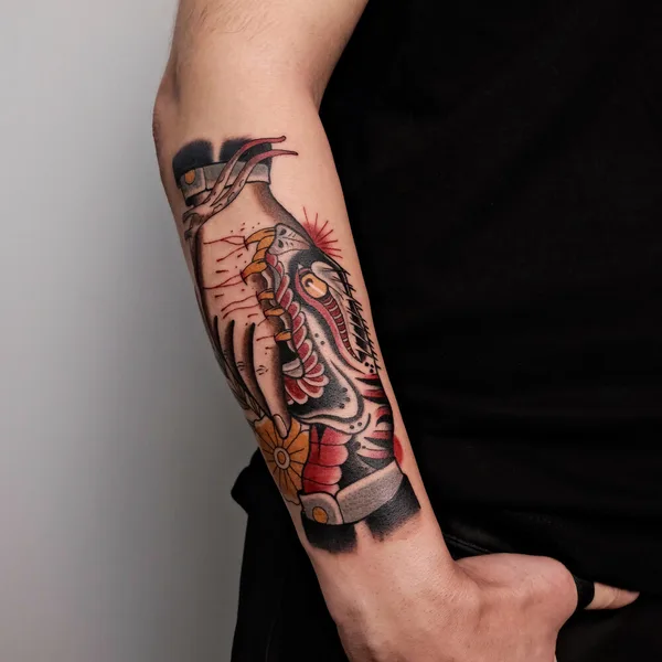 Олд Скул tattoo by Анжелика Ли in Сочи
