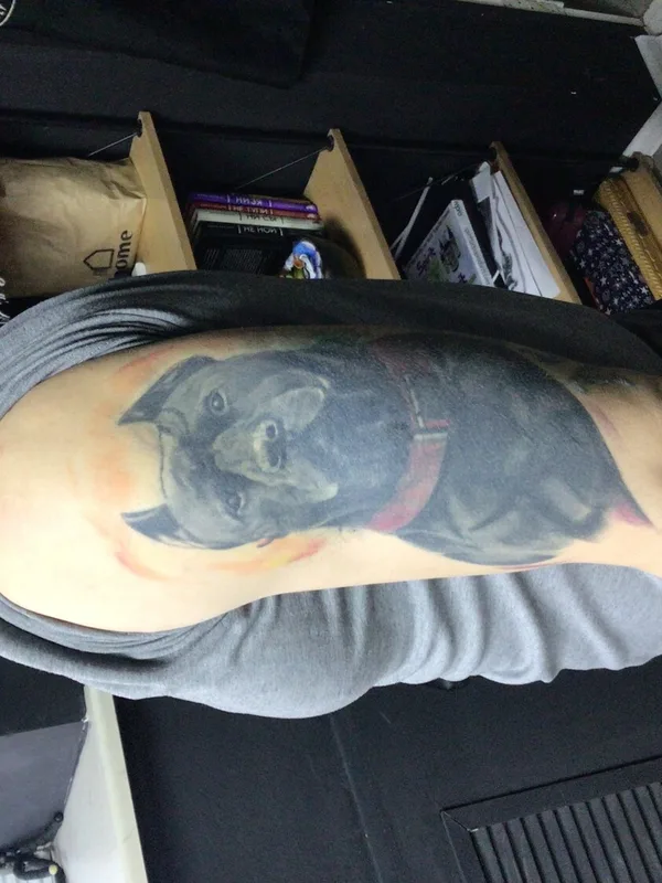 black and grey realism татуировка на upper arm #101452 | Тату мастер Николай Яковлев