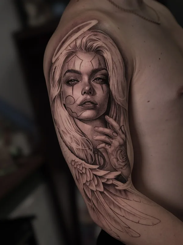 black and grey realism 타투 부위 full sleeve #93280 | 타투이스트 Sasha Hugo