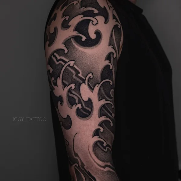 Graphic tattoo by Игорь Хацаюк in Moscow