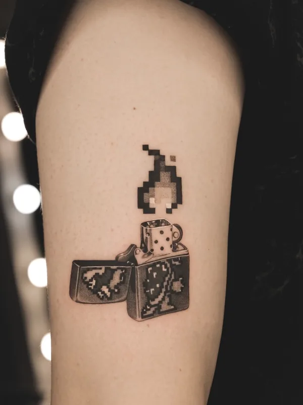male black microrealism 타투 부위 upper arm #95174 | 타투이스트 Дарья Жуковская 