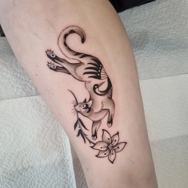 Illustrative tattoo by Aivis Kleinhofs Prusis  in Amsterdam