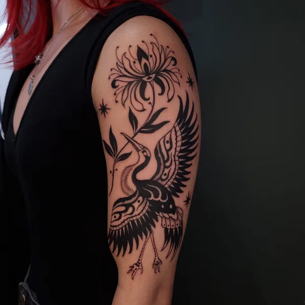 Illustrative tattoo by Aivis Kleinhofs Prusis  in Amsterdam