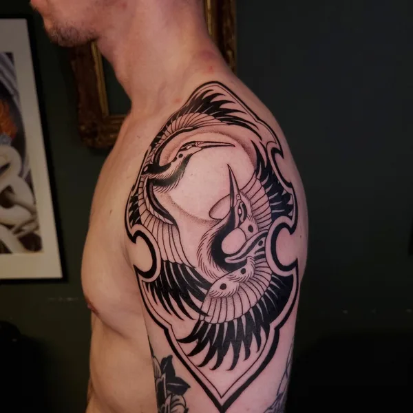 Illustrative tattoo by Aivis Kleinhofs Prusis  in Amsterdam