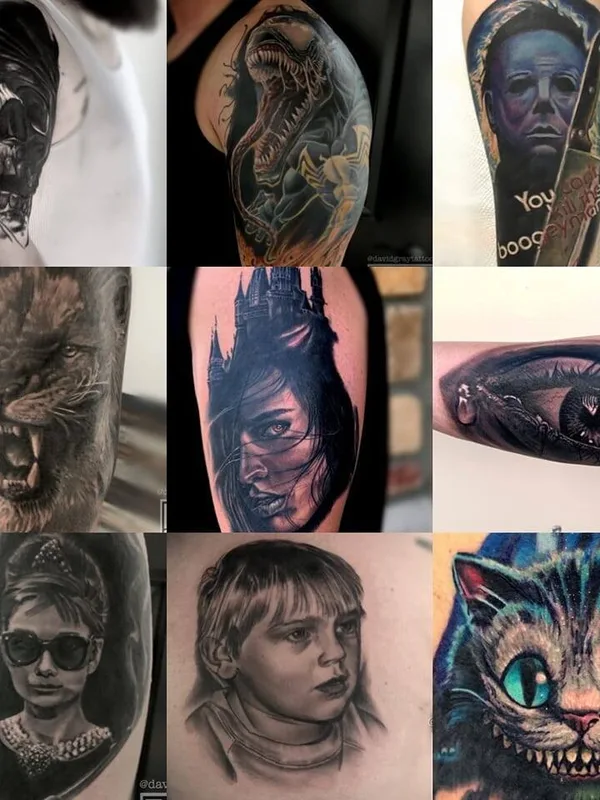blackandgrey realism татуировка на leg #102044 | Тату мастер Trainwreck Tattoo Studio/ David Gray Tattoos