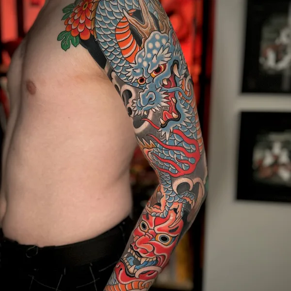 Japanese tattoo by Алексей Бурундуков in Moscow