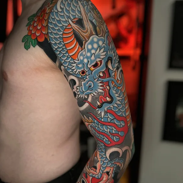 Japanese tattoo by Алексей Бурундуков in Moscow