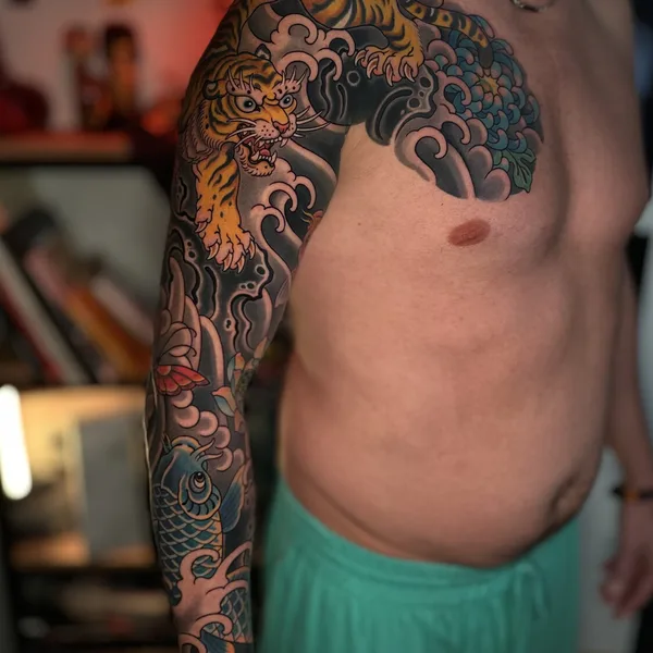 Japanese tattoo by Алексей Бурундуков in Moscow