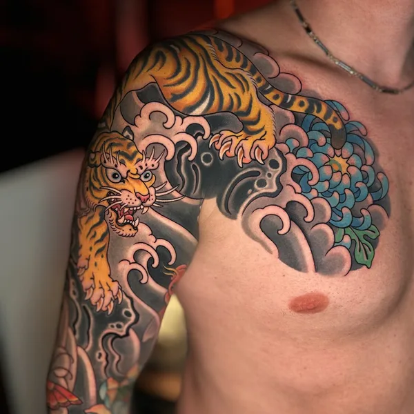 Japanese tattoo by Алексей Бурундуков in Moscow