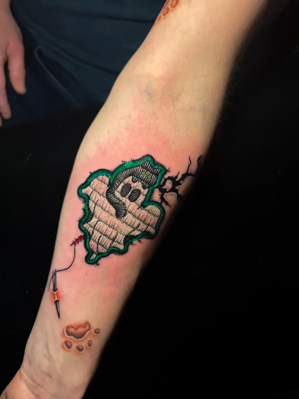 male color patch tattoo on forearm #96481 | Tattoo Artist Diego Conci