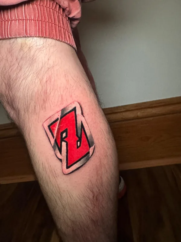 color sticker tattoo on shin #96486 | Tattoo Artist Diego Conci