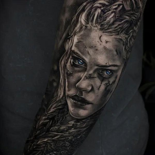Portrait tattoo by Анна Каренина in Краснодар